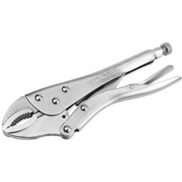 Tolsen 10in 250mm Locking Wrench Vise Grips Curved Jaw Clamp Pliers 10051